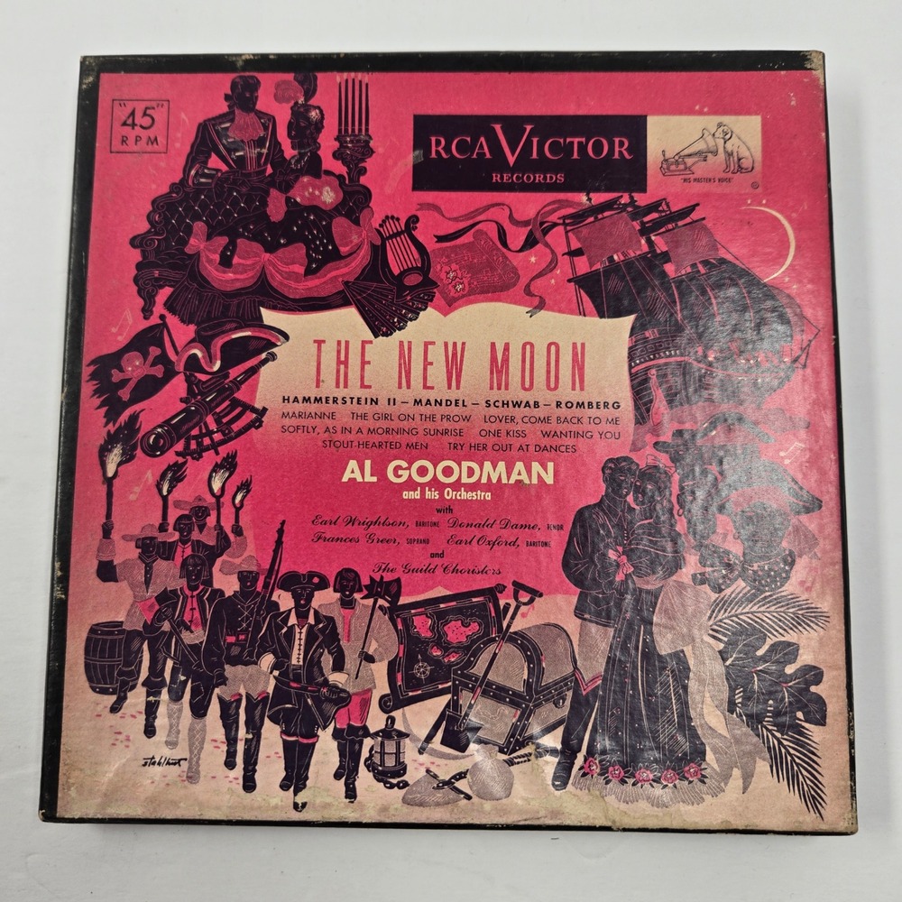 Vintage RCA Victor The New Moon 45 RPM Blue Vinyl Box Set Al Goodman